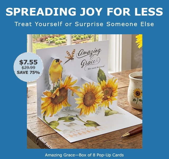 Spreading Joy for Less | Amazing Grace Box of 8 Pop-Cards