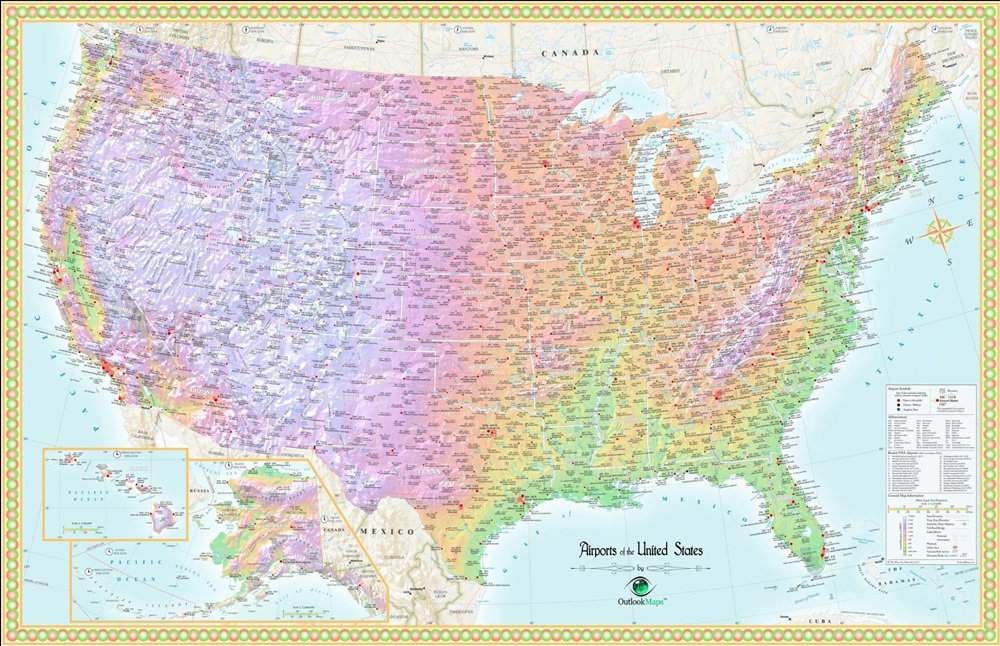 USA Airports Map