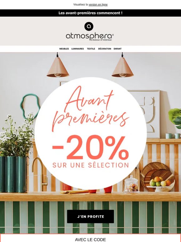 🚨 -20% en avant-premières : c'est parti !