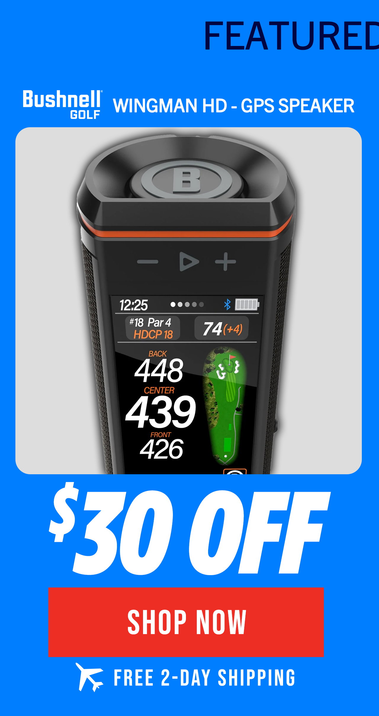 Bushnell Wingman HD Golf GPS Speaker