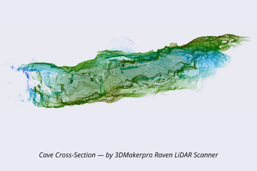 Cave Cross-Section — by 3DMakerpro Raven LiDAR Scanner