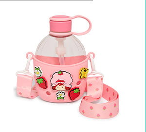 Strawberry Shortcake Charms Water Bottle with Strap - 22 oz.