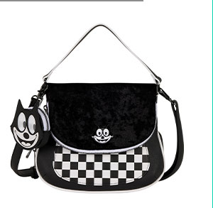 Loungefly Felix the Cat Checkered Crossbody Bag