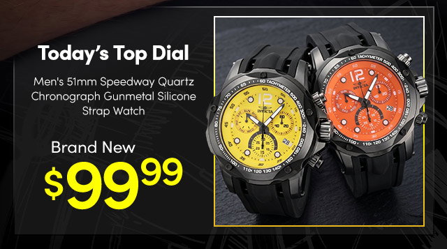 INV-49018, INV-49019  INVICTA | Men's 51mm Speedway Quartz Chronograph Gunmetal Silicone Strap Watch - Brand New $99.99