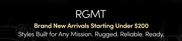 RGMT | Brand New Dials Starting Under $200
