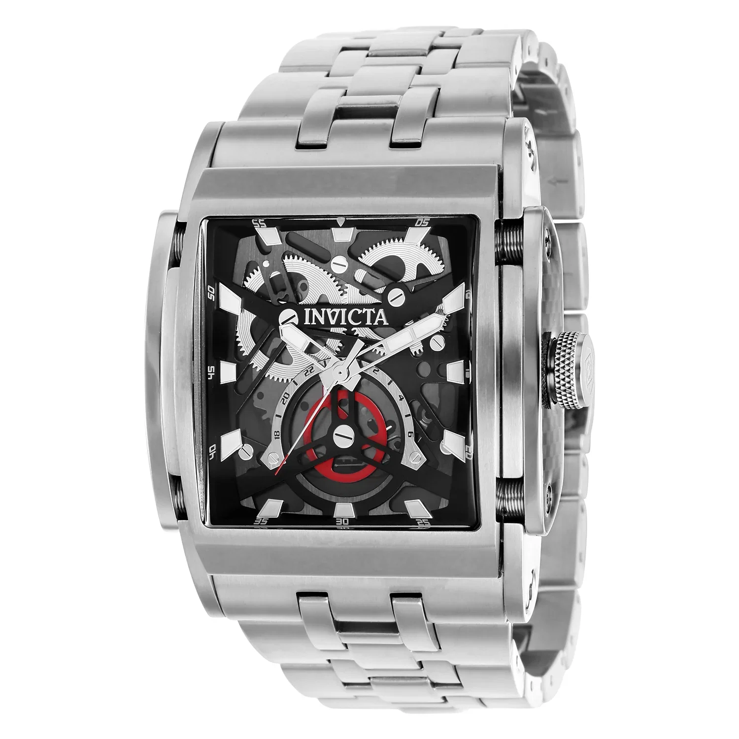 Image of Invicta Men's 47mm Speedway Quartz Exposed Dial Silvertone Bracelet Watch