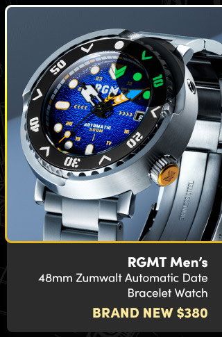 RG-8068 RGMT | Men's 48mm Zumwalt Automatic Date Bracelet Watch - $380