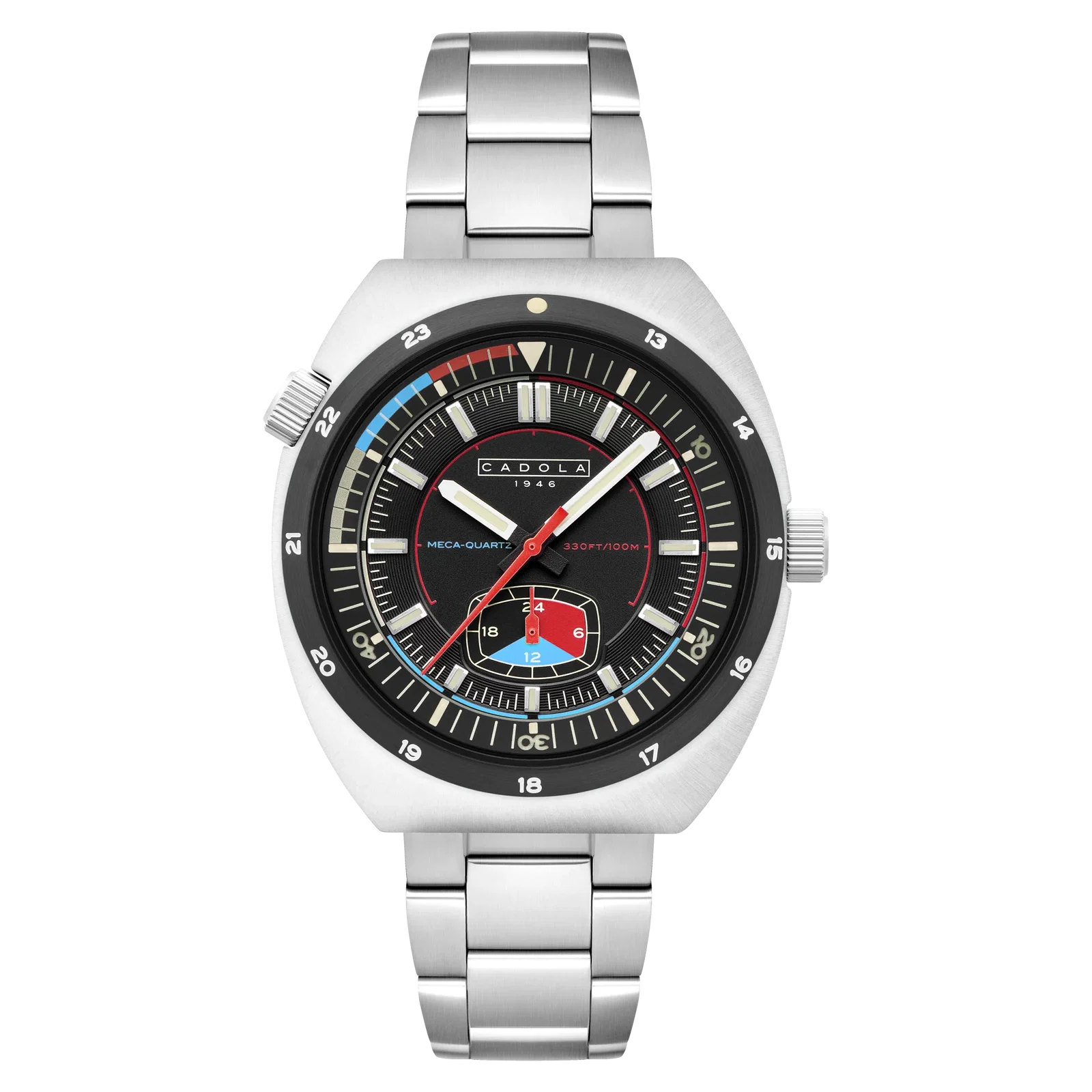 Image of Cadola Men's 42mm Giulia Meca Quartz 24 Hour Subdial Bracelet Watch