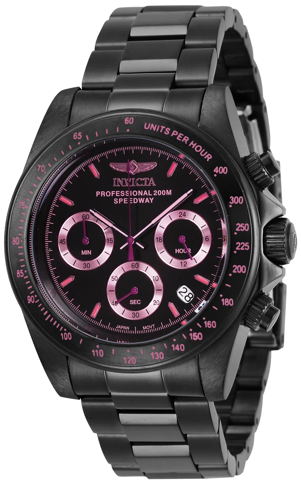 Image of Invicta Men's 39mm Speedway Quartz Chronograph Blackout Bracelet Watch