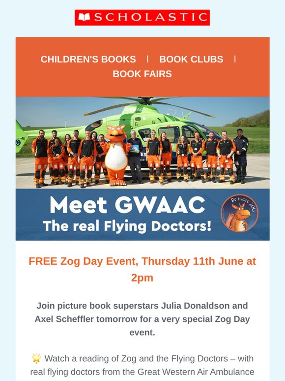 Tomorrow! Meet Julia Donaldson, Axel Scheffler and Real Flying Doctors – FREE SIGN-UP