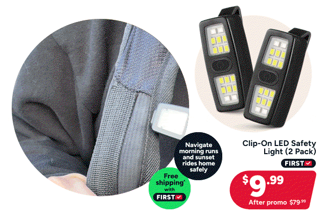 Clip-On LED Safety Light (2 Pack)