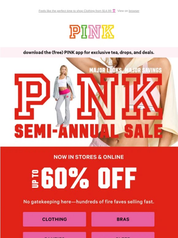Up to 60% Off & It’s All PINK 🩷