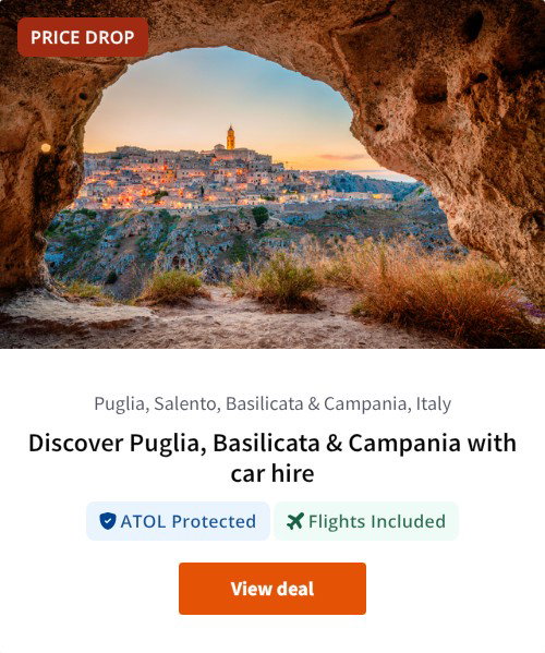 Discover Puglia, Basilicata &amp; Campania with car hire