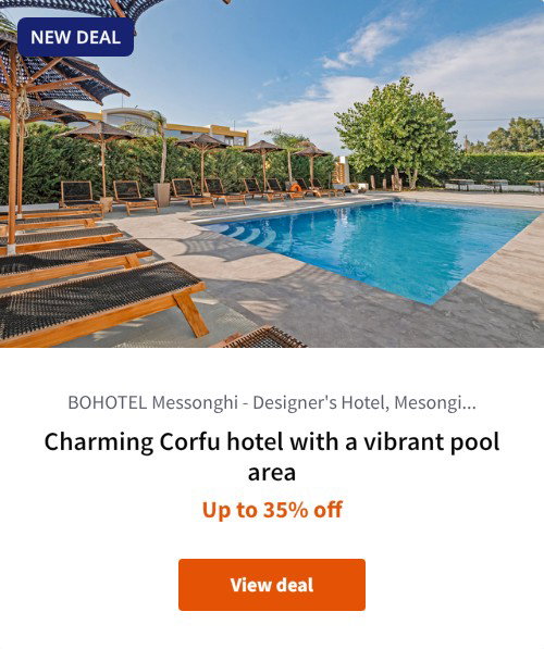 Charming Corfu hotel with a vibrant pool area