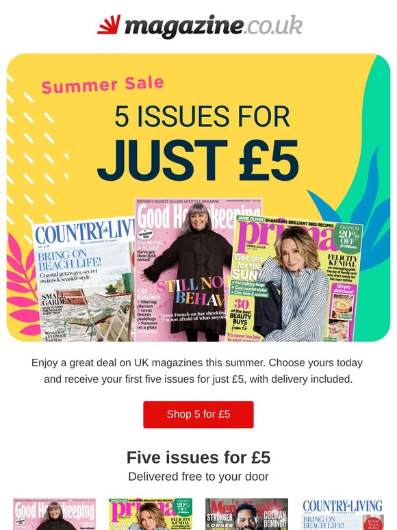 Your favourites for £5 - delivery included