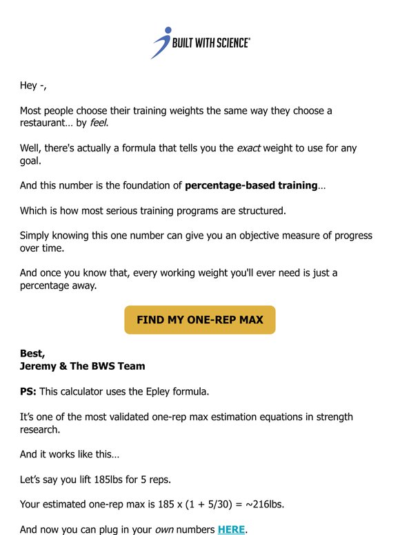 💪 1 number for MORE strength gains