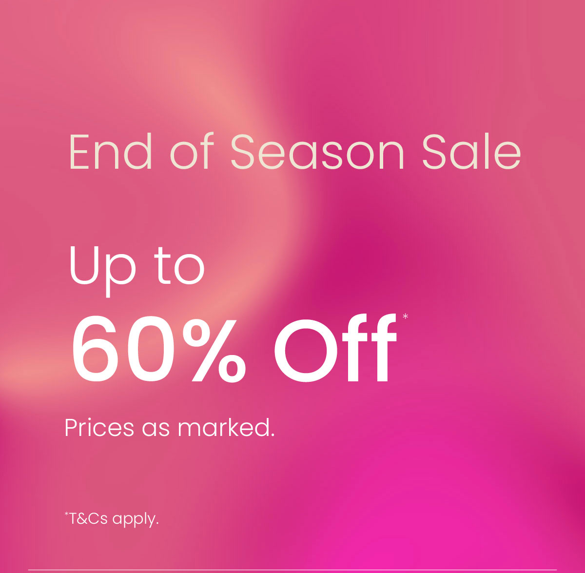 END OF SEASON SALE