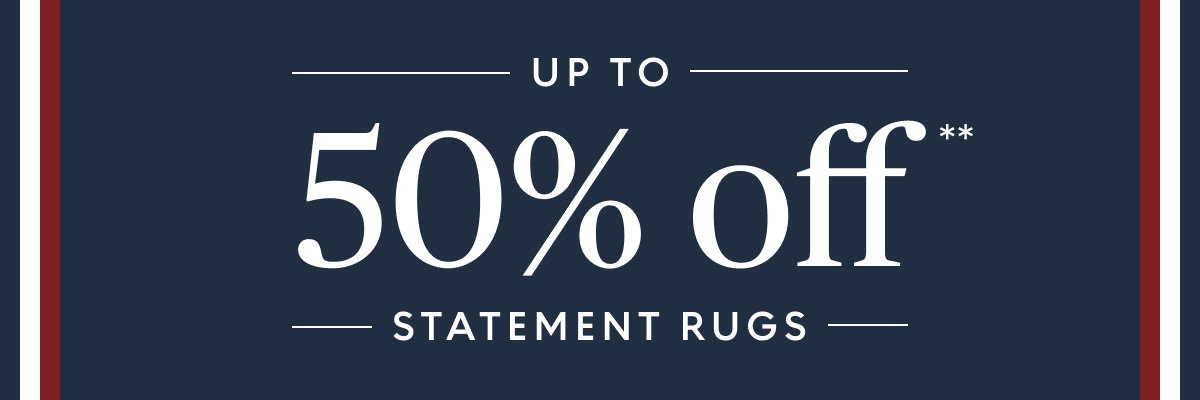 Up to 50% off rugs