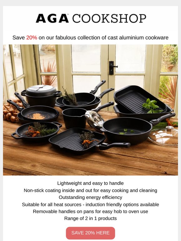 Save 20% on timeless AGA Cookware
