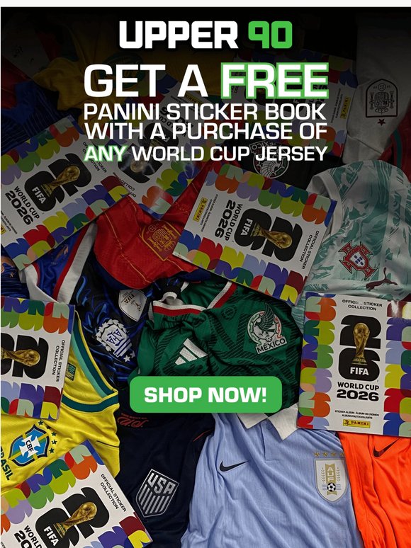 Collect Them All: Free Panini Sticker Book With Jersey