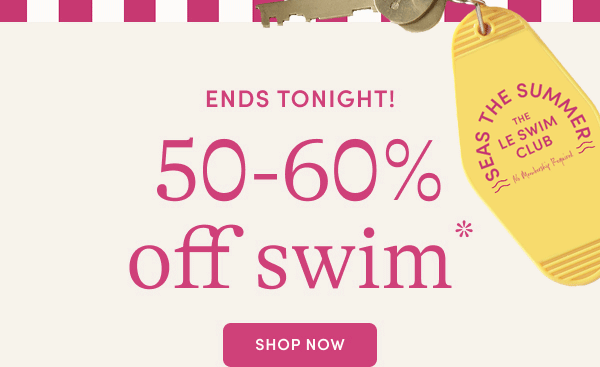 50%-60% off swim