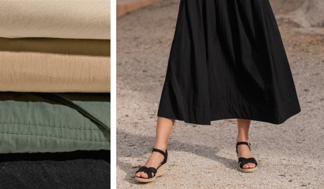 Ladies Tie Waist Maxi Skirt