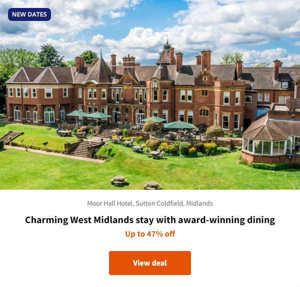 Charming West Midlands stay with award-winning dining