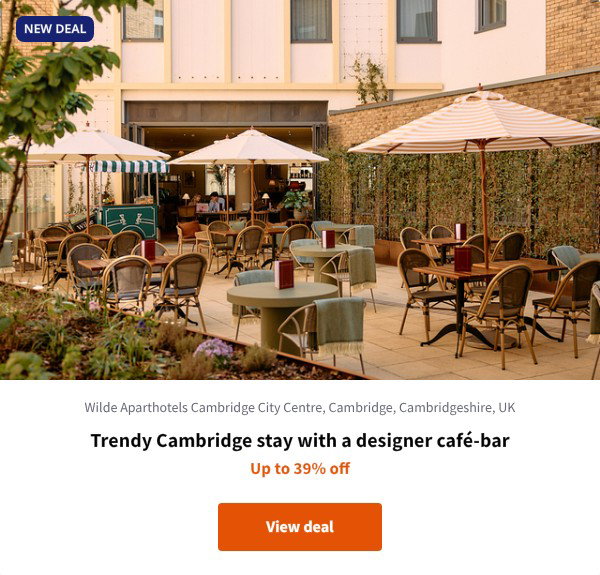 Trendy Cambridge stay with a designer café-bar
