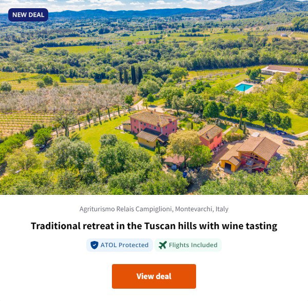 Traditional retreat in the Tuscan hills with wine tasting