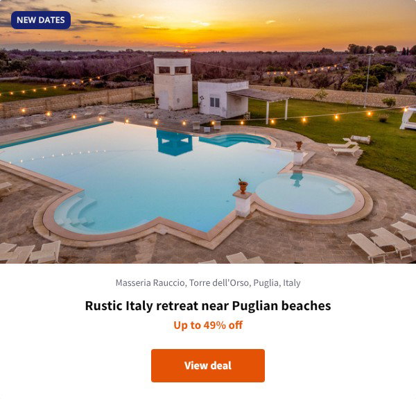 Rustic Italy retreat near Puglian beaches