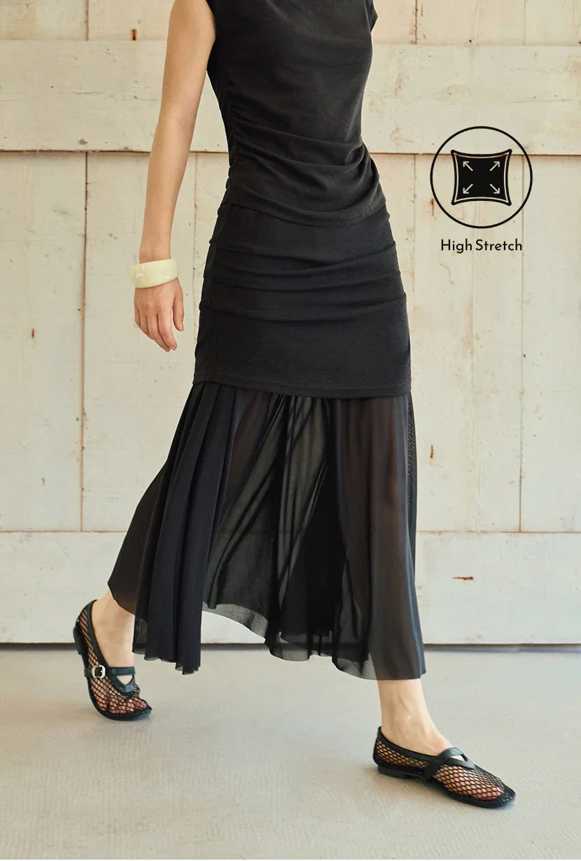 Image of Dolly Jersey Cotton Skirt  - Black