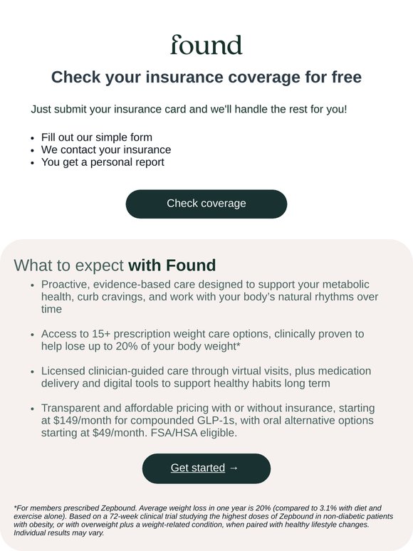 Important Update: We can now check your insurance coverage for GLP-1s