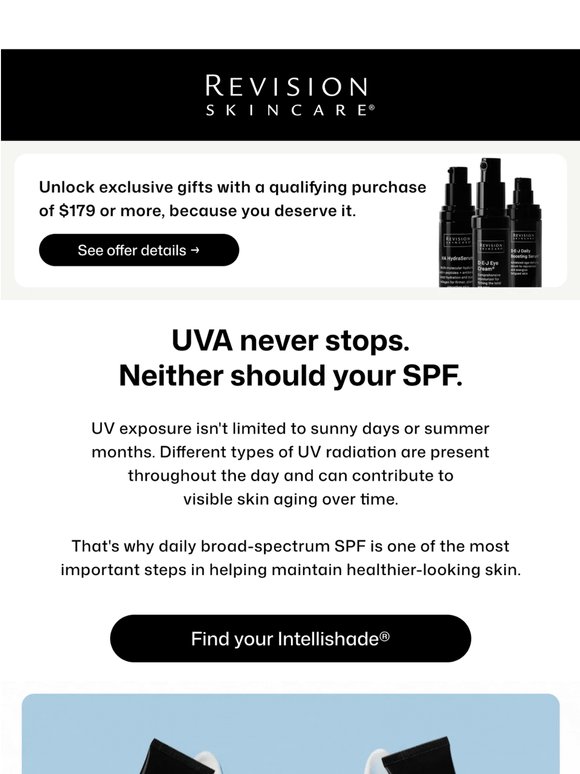 UVA Never Stops. Neither Should Your SPF.