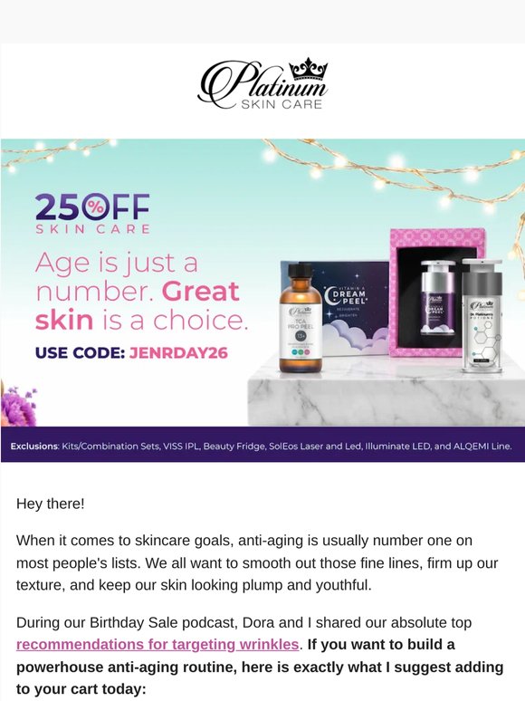 The ultimate anti-aging routine for my Birthday Sale
