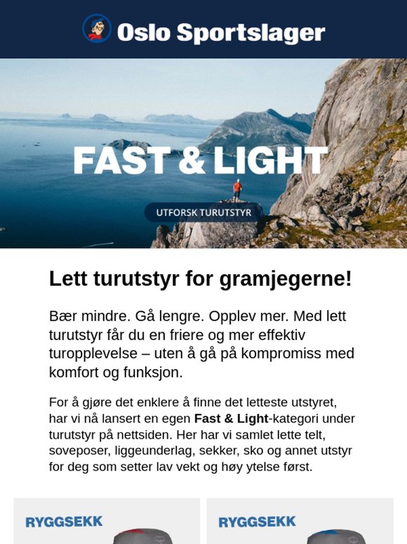 Fast & light – lett turutstyr