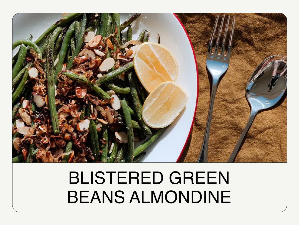 Blistered Green Beans Almondine