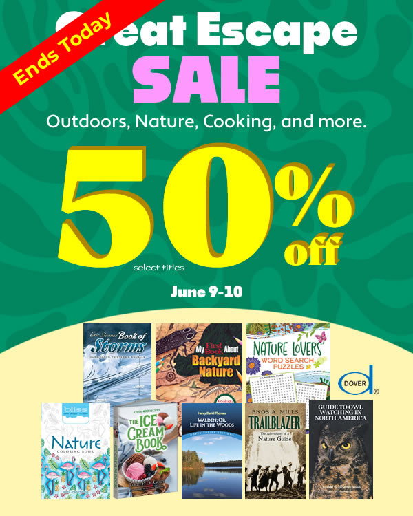  Great Escape Sale: 50% off select Outdoors, Nature and Cooking