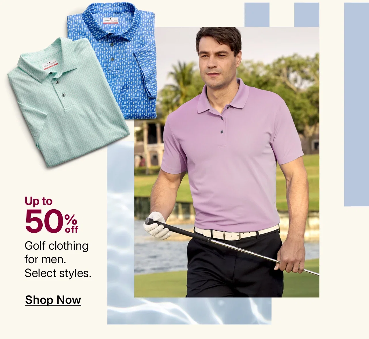 up to 50% off golf clothing for men