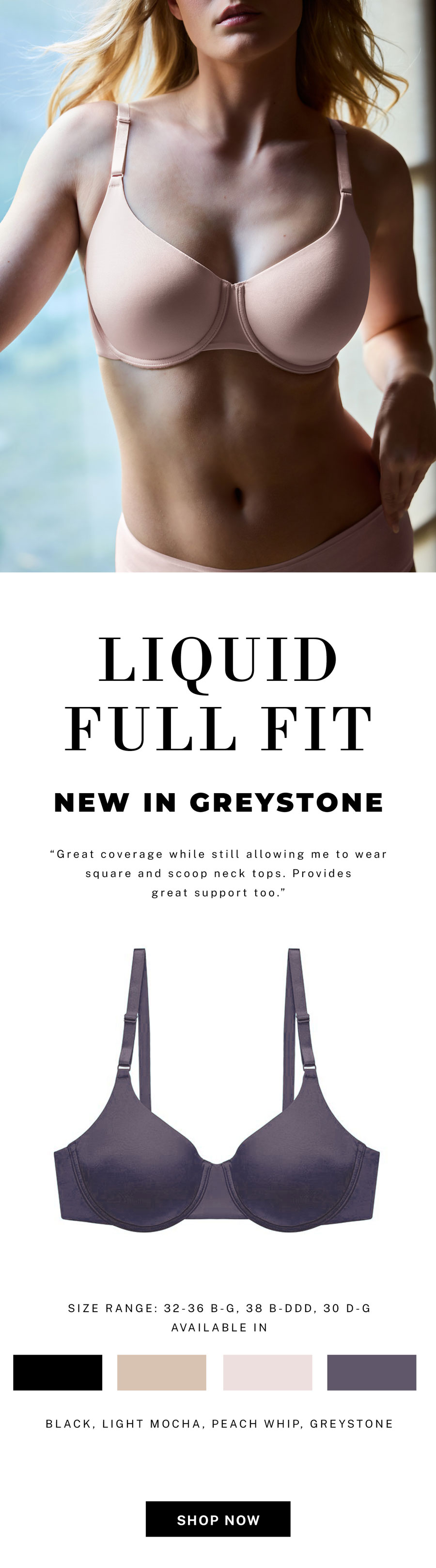 Pretty Smooth Bra Now in a New Color: Twilight Haze