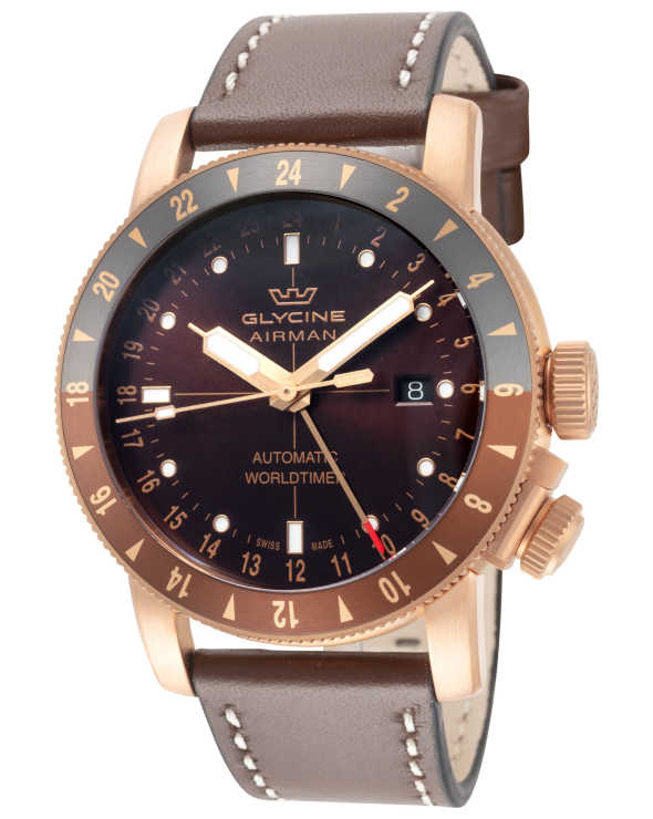 Glycine Airman Contemporary Bronze GMT Men's Watch GL0549
