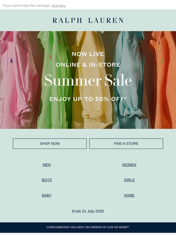 Our Summer Sale is Now Live | Up To 50% Off
