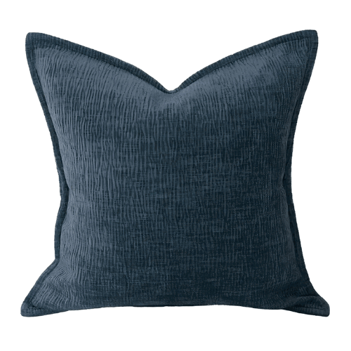 Moddi Ripple Chenille Cushion 45x45cm - Navy