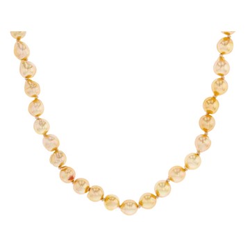 Candlelight Cultured Japanese Akoya Pearl Rhodium Over Sterling Silver 18 inch Strand Necklace