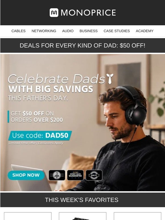 🔥Father’s Day Savings Are Heating Up: $50 OFF