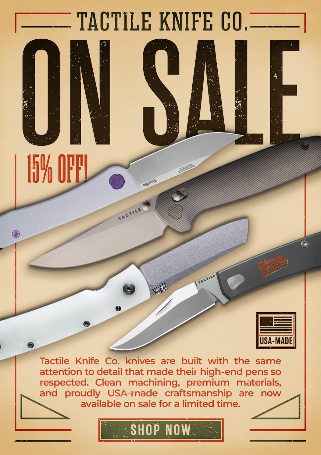 Tactile Knife Co. On Sale
