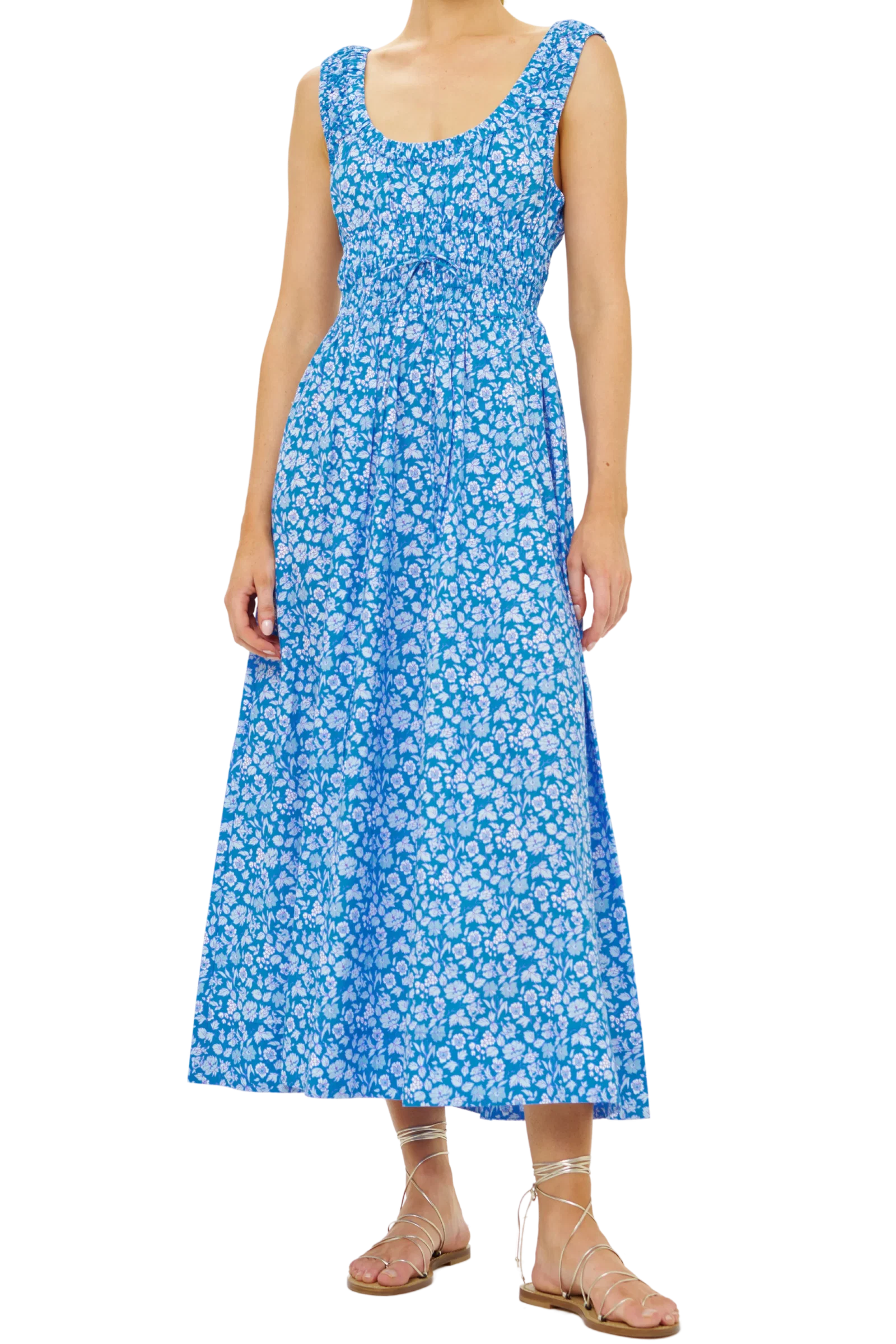 Image of Oliphant Harper Dress, Ditsy Blue