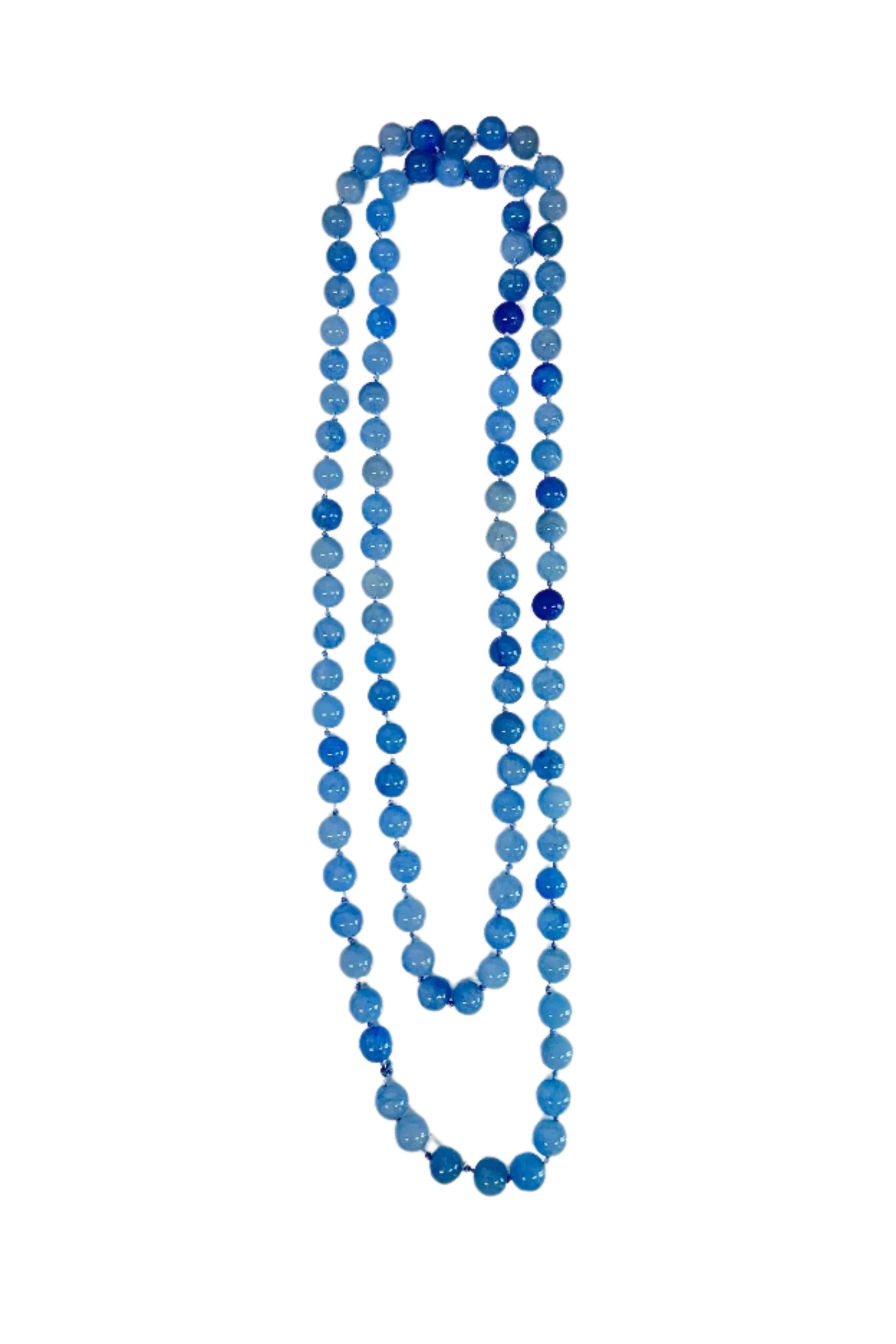 Image of The Liv Beaded Layering Necklace, Sea Glass Blue