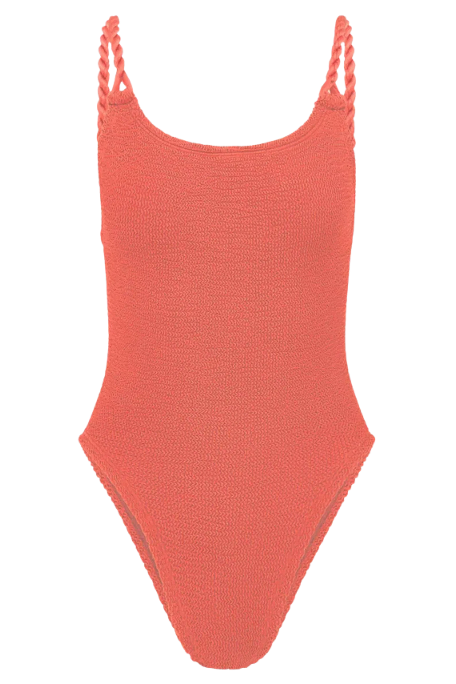 Image of Hunza G Camille Swimsuit, Metallic Coral