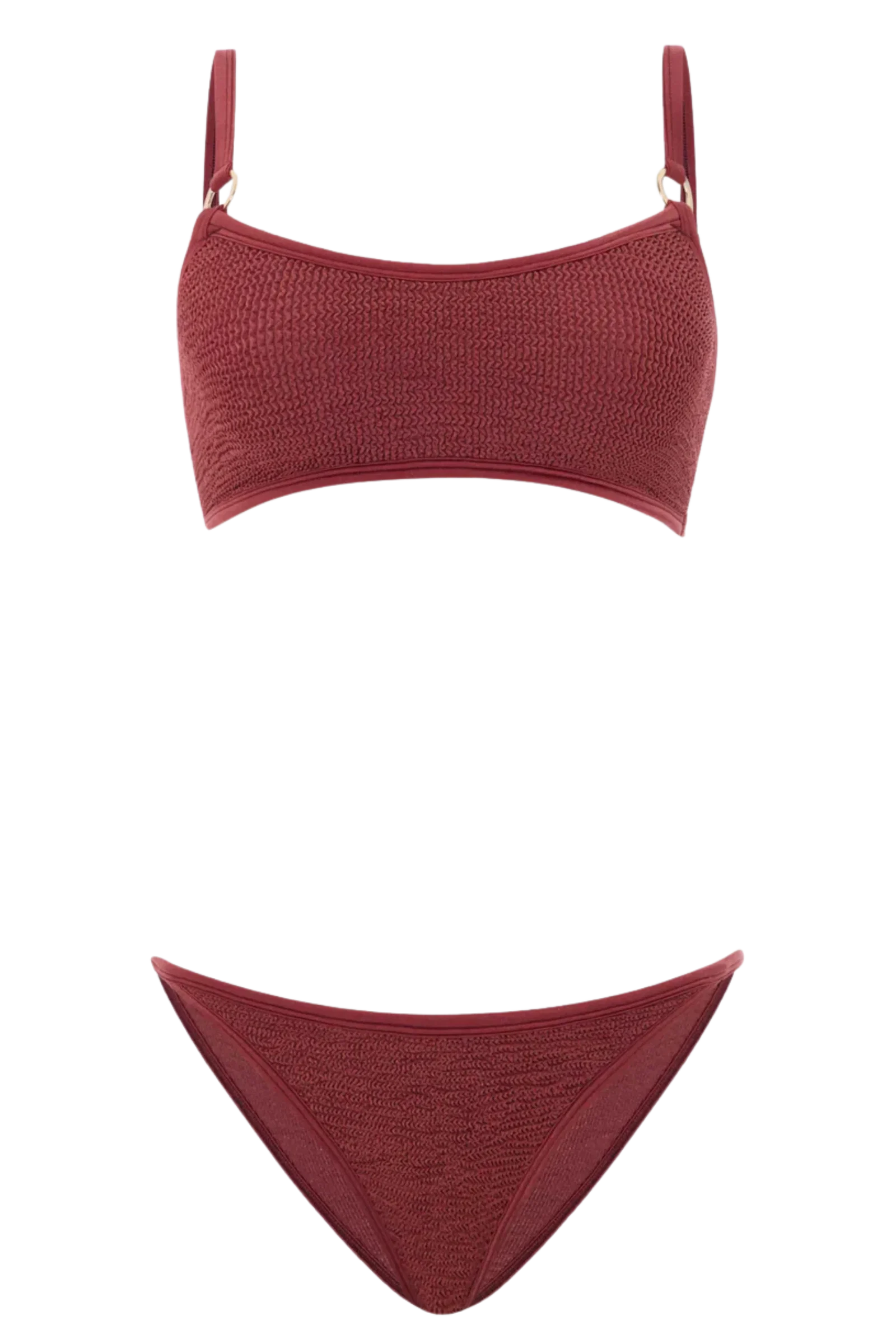 Image of Hunza G Iris Bikini, Metallic Rosewood