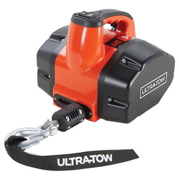Ultra-Tow Portable Electric Winch, 120V, 1100-Lb. Capacity, Steel Cable, Brushless